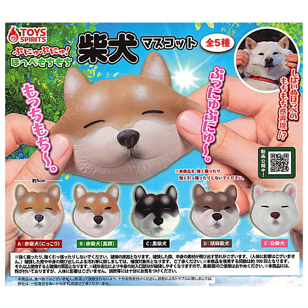 Punyupunyu! Hoppe mochimochi Shibainu mascot [All 5 type set(Full Complete)]