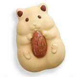 TAMA-KYU Hamster monaka with nut brooch [3.Almond (chocolate pen deco ver.)]