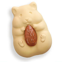 TAMA-KYU Hamster monaka with nut brooch [6.Almond (monaka ver.)]