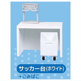 Self checkout table and Sacker table mascot [4.Sacker table (white) + trash can]