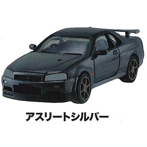 1/64 scale minicar MONO COLLECTION NISSAN SKYLINE GT-RV spec II R34 [1.Athlete silver]