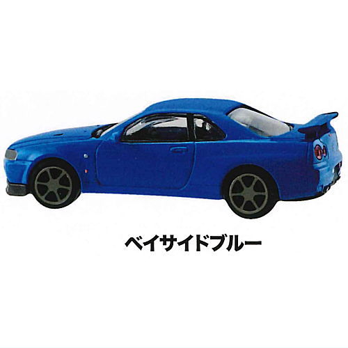 1/64 scale minicar MONO COLLECTION NISSAN SKYLINE GT-RV spec II R34 [3.Bayside blue]