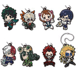 Deformed Rubber! My Hero Academia Keychain [All 8 type set(Full Complete)]