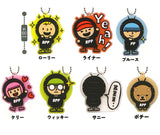 ROLY POLY PEOPLES Rubber Keychain [All 7 type set(Full Complete)]