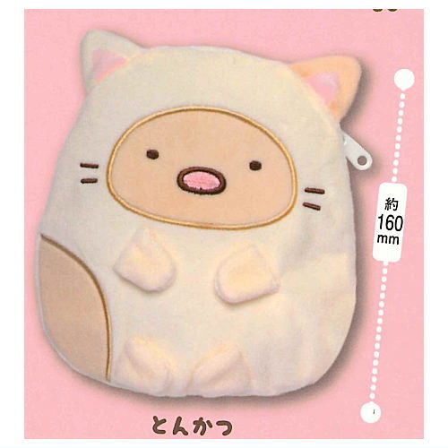 Sumikkogurashi Pokapokanekobiyori Fuwafuwa Pouch [3.Tonkatsu]