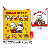 Hello Kitty 70's Design Collection [2.Square pouch (red)]