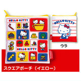 Hello Kitty 70's Design Collection [3.Square pouch (yellow)]