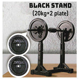 Diecast barbell [1.Black stand (20kgx2plate)]
