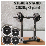 Diecast barbell [4.Silver stand (7.5&5kgx2plate)]