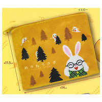 Keiko Sena Megane usagi funwari pouch [1.yellow]