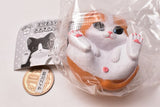 Manmaru Animals Manmaru cat Big sofubi [3.Scottish Fold Red Tabby & White]