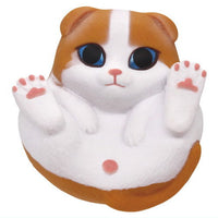 Manmaru Animals Manmaru cat Big sofubi [3.Scottish Fold Red Tabby & White]