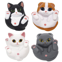 Manmaru Animals Manmaru cat Big sofubi [Assorted 4 type set (1.Hachiware/2.White Cat/3.Scottish Fold Red Tabby & White/4.Scottish Fold Blue)]