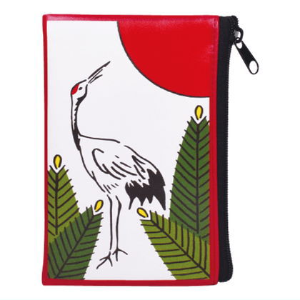 Hanafuda Pouch Collection Hanaawase [3.Crane and Sun pouch]