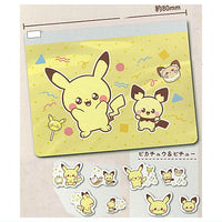 Pokepiece mini vinyl pouch with sticker [1.Pikachu & Pichu]