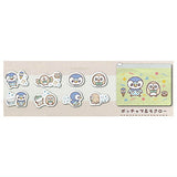 Pokepiece mini vinyl pouch with sticker [3.Piplup & Rowlet]