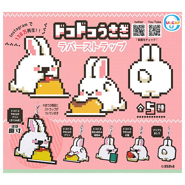 DokoDoko-Usagi rubber strap [All 5 type set(Full Complete)]