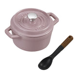 STAUB miniature collection [4.Pico Cocotte Round (Chiffon Rose) & Serving Spoon]