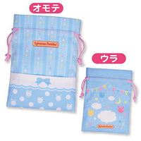 Sylvanian Families Odekake Pouch & Tote Bag [4.Futon kinchaku (Mizuiro)]