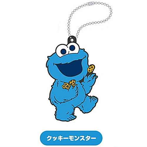 Sesame Street Nendoroid Plus Capsule Rubber Strap [1.Cookie Monster]