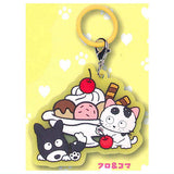 Tama & Friends Mejirushi Rubber Mascot [7.Kuro & Koma]