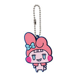 Tamagotchi x Sanrio Characters Special Rubber Mascot [2.My Melody x Poptchi]