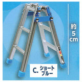 Die-cast! Movable! stepladder mascot [3.Short blue]