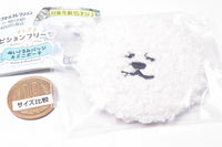 Manmaru Bichon Frise plush toy Badge & Mini Pouch [3.Mokomaru badge (suyaa)]