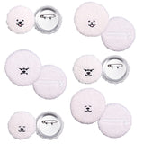 Manmaru Bichon Frise plush toy Badge & Mini Pouch [All 6 type set(Full Complete)]