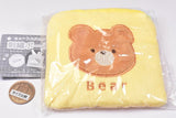 Cute square embroidery pouch [1.Bear]