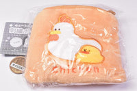 Cute square embroidery pouch [2.Chicken & chick]