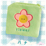 Cute square embroidery pouch [6.Flower]