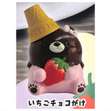 Ushihito Ice cream bear figure mascot [4.Strawberry with chocolate]