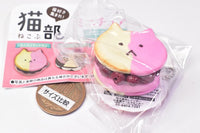 Nekobu handmade miniature cat cookie BC [1.Strawberry sandwich cat]