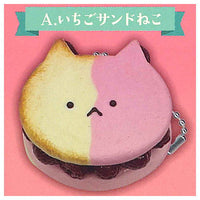 Nekobu handmade miniature cat cookie BC [1.Strawberry sandwich cat]