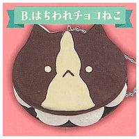 Nekobu handmade miniature cat cookie BC [2.Hachiware chocolate cat]