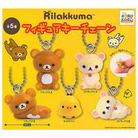 Rilakkuma figure keychain [All 5 type set(Full Complete)]