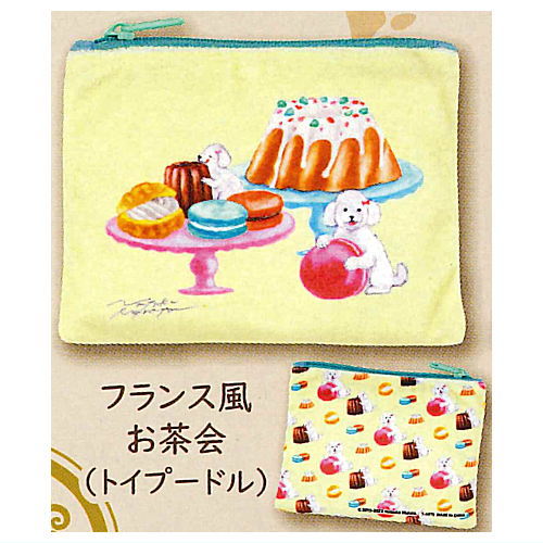 Natsuka Murata World Dogs and Snacks Pouch [2.French tea party (Toy poodle)]