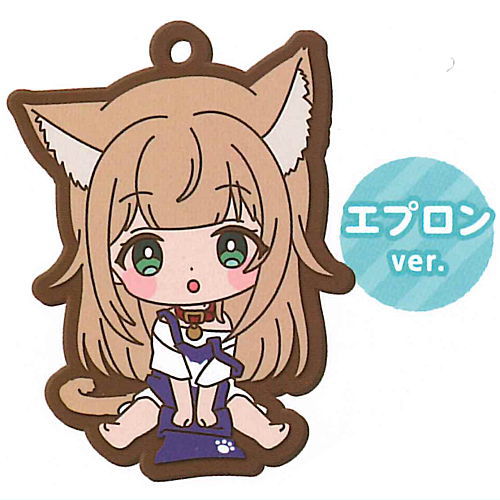 My cat is a Kawaii Girl capsule rubber strap [3.Apron ver.]