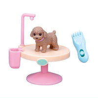 Pet Salon Dry & Hair Set [1.Cutting table and toy poodle (brown)]