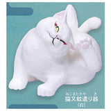 Art Unib Technicolour Cretaceous cat figure mascot [4.Nekomata kayariki (white)]