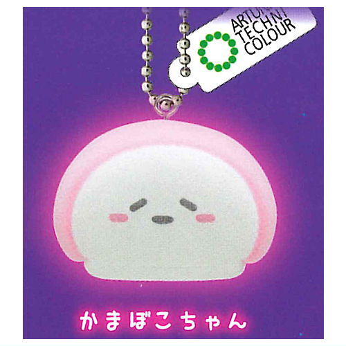 Art Univ. Techni Colour Mochipan Fuwafuwa Flocky Ball Chain Mascot [3.Kamaboko-chan]