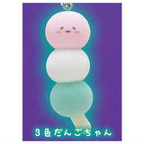 Art Univ. Techni Colour Mochipan Fuwafuwa Flocky Ball Chain Mascot [6.Sanshoku dango-chan]