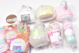 Art Univ. Techni Colour Mochipan Fuwafuwa Flocky Ball Chain Mascot [All 6 type set(Full Complete)]