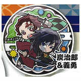 Pita! Deforme Anime Kimetsu no Yaiba Icchidanketsu Can Badge [2.Tanjiro & Giyu]