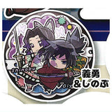 Pita! Deforme Anime Kimetsu no Yaiba Icchidanketsu Can Badge [3.Giyu & Shinobu]