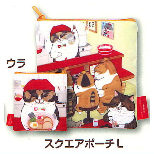 Yo nimo Fushigina Nekosekai Neko no Ramenyasan Picture Book Pouch Collection [3.Square pouch L]