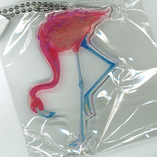 Animal Bone Acrylic Keychain [5.Greater flamingo]