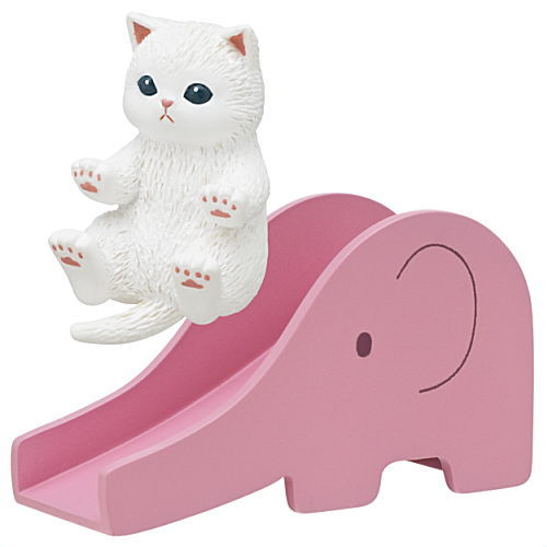 mofusand slide cat [2.White (pink slide)]