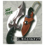 Die-cast! With case! Super mini camping knife mascot II [3.Survival Knife]